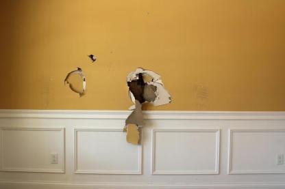 damaged wall